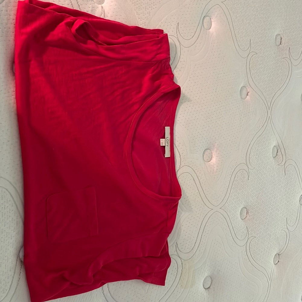 Watermelon Loft Cap Sleeve Top